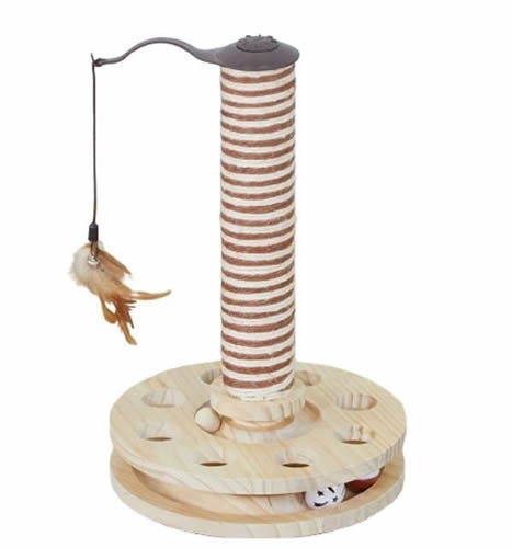 Glipet Tüylü Catnip Toplu Kedi Tırmalama Oyun Standı 46x28 Cm