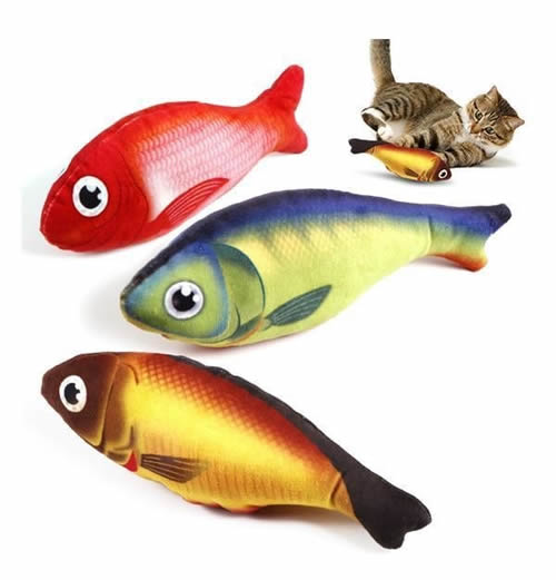 Glipet Balık Şekilinde Peluş Kedi Oyuncağı 20x11 Cm