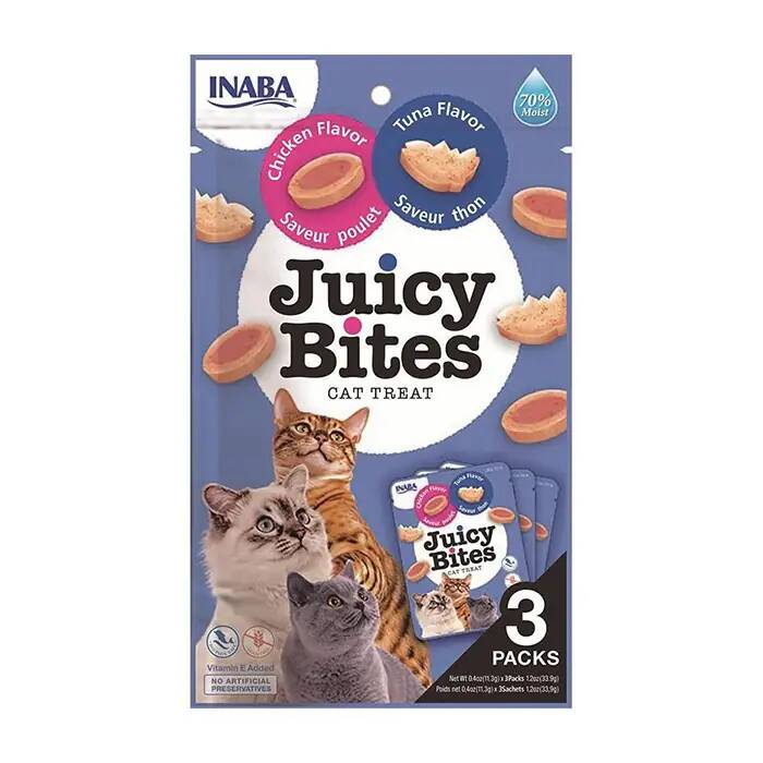 Ciao Juicy Bites Tavuklu Ton Balıklı Kedi Ödülü 3x11,3 Gr
