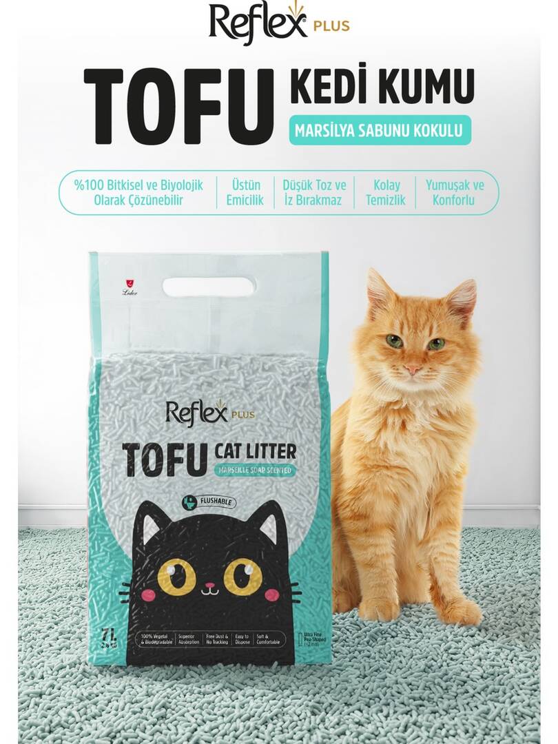 Reflex Plus Marsilya Sabunlu Tofu Kedi Kumu 2,8 kg 7lt