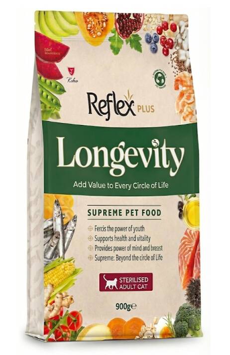 Reflex Plus Longevity Kısırlaştırılmiş  Yetişkin Kedi Maması 900 G