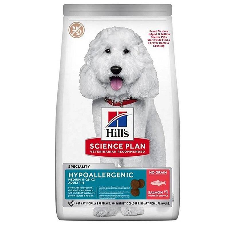 Hills Hipoalerjenik Somonlu Orta Irk Tahılsız Yetişkin Köpek Maması 12kg