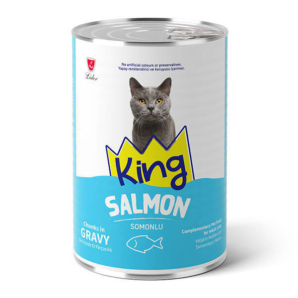 King Sos İçerisinde Et Parçacıklı Somunlu Kedi Konservesi 400 gr
