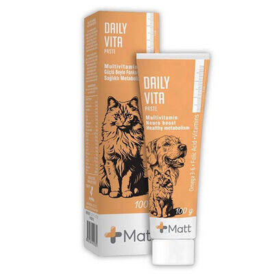 Matt Daily Vita Kedi Köpekler için Multivitamin Pasta 100 gr
