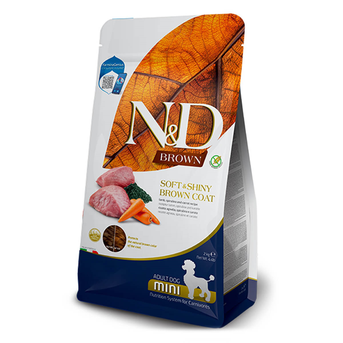 ND Dog Brown Kuzu Etli Mini Irk Yetişkin Köpek Maması 5 Kg